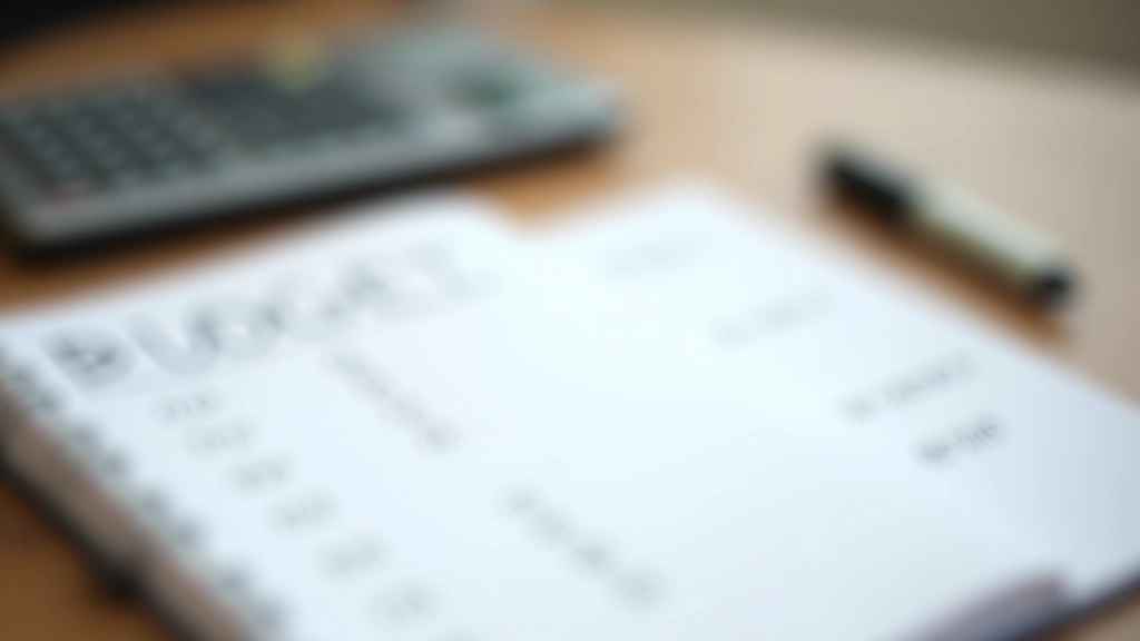 Rozpočet napsaný v notebooku s grafikony a plánováním na měsíce dopředu