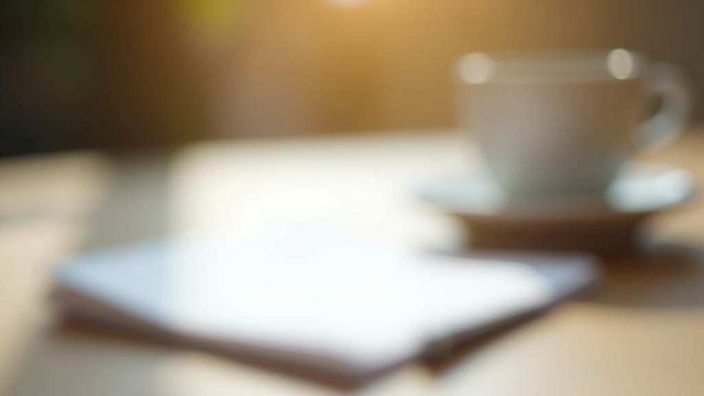 Zápisník s tužkou a kávou na stole, připravený na zápis finančních cílů